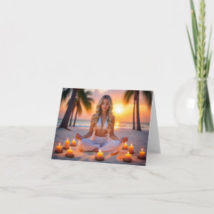 TARJETA DE AGRADECIMIENTO MEDITACIÓN - YOGA - BIENESTAR - CARPE DIEM