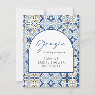 Tarjeta de agradecimiento Mediterránea para Desped