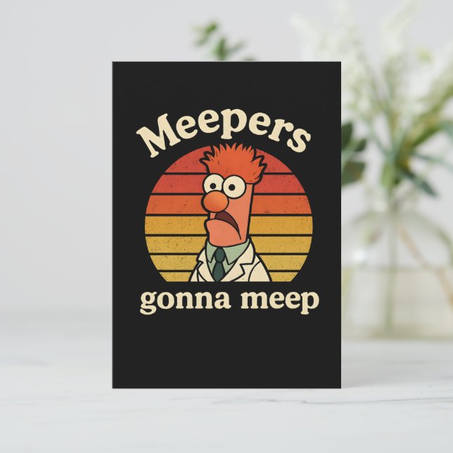 Tarjeta De Agradecimiento Meepers va a meep (Anverso de pie)