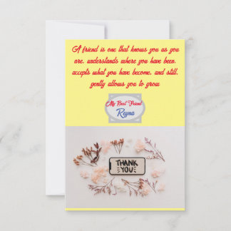 Tarjeta De Agradecimiento Mejor Amigos para siempre
