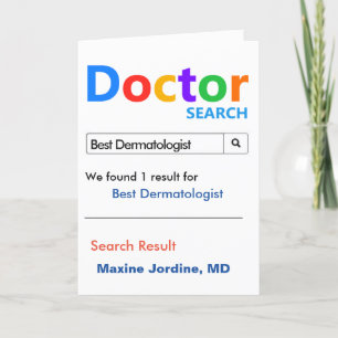Tarjeta De Agradecimiento Mejor búsqueda de dermatólogos