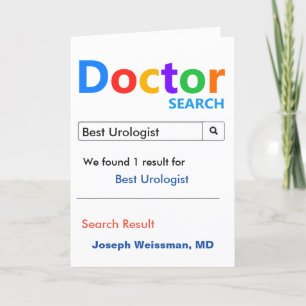 Tarjeta De Agradecimiento Mejor Búsqueda de Urologo