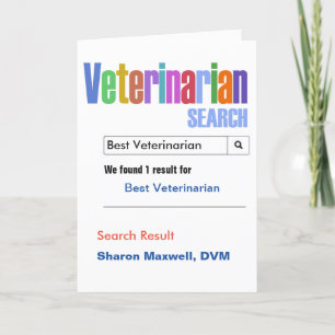 Tarjeta De Agradecimiento Mejor Búsqueda Veterinaria