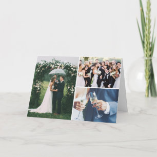 Tarjeta De Agradecimiento Mejor Día cada Boda fotográfico