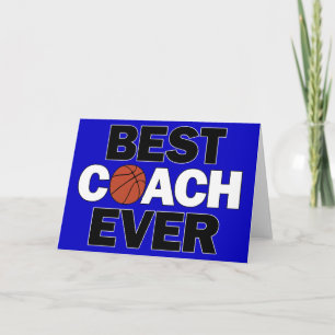 Tarjeta De Agradecimiento Mejor Entrenador de Baloncesto Personalizado Salud