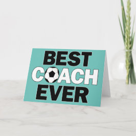 Tarjeta De Agradecimiento Mejor Entrenador de Fútbol de todos los Personaliz