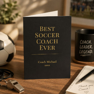 Tarjeta De Agradecimiento Mejor Entrenador de Fútbol de Todos los Tiempos El