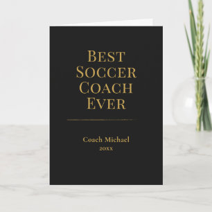 Tarjeta De Agradecimiento Mejor Entrenador de Fútbol de Todos los Tiempos El