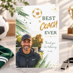 Tarjeta De Agradecimiento Mejor Entrenador de Fútbol de Todos los Tiempos Fo