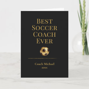 Tarjeta De Agradecimiento Mejor Entrenador de Fútbol de Todos los Tiempos Re