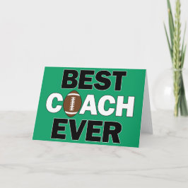Tarjeta De Agradecimiento Mejor Entrenador entrenador de fútbol de equipo de