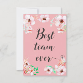 Tarjeta De Agradecimiento Mejor equipo de oficina cita motivacional