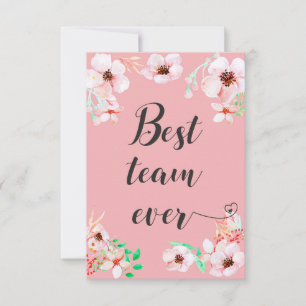 Tarjeta De Agradecimiento Mejor equipo de oficina cita motivacional