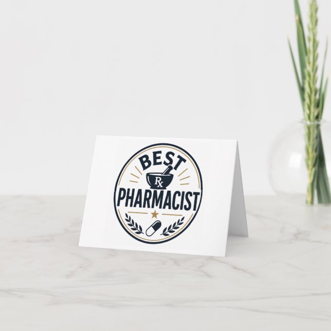 Tarjeta De Agradecimiento Mejor Farmacéutico (Anverso)
