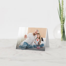 Tarjeta De Agradecimiento Mejor foto de papá nunca simple Personalizado