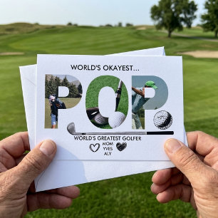 Tarjeta De Agradecimiento Mejor Golfista del Mundo Mejor Papá del Mundo