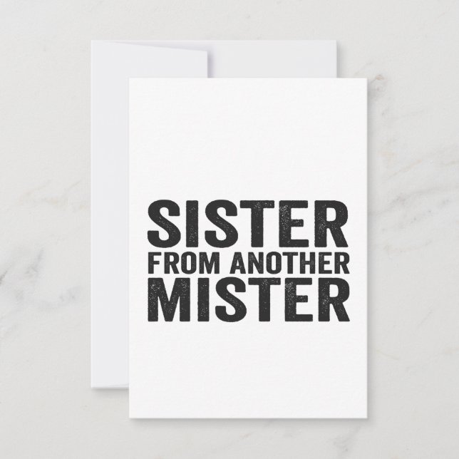 Tarjeta De Agradecimiento Mejor Hermana De Amigos De Otro Mister Funny BBF (Anverso)