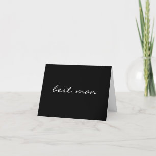 Tarjeta De Agradecimiento Mejor Hombre Blanco y Negro
