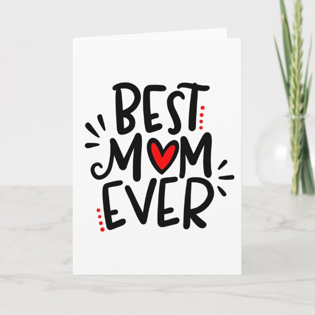 Tarjeta De Agradecimiento Mejor Mamá De La Historia, 5x7 (Anverso)