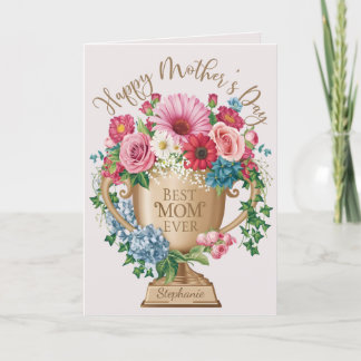 Tarjeta De Agradecimiento Mejor Mamá Personalizada