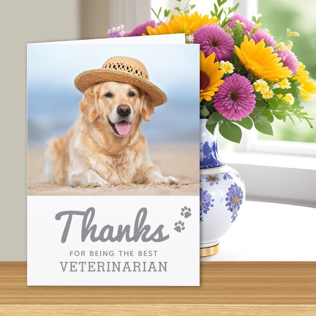 Tarjeta De Agradecimiento Mejor Mascota de pinturas veterinarias veterinaria (Subido por el creador)
