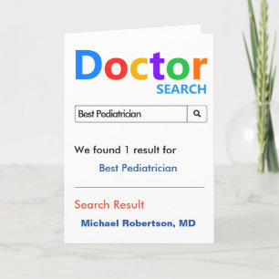 Tarjeta De Agradecimiento Mejor Médica pediatra