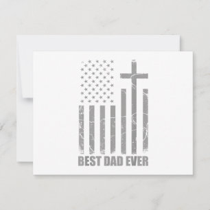 Tarjeta De Agradecimiento Mejor Papá Cristiano Patriótico de Estados Unidos