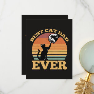 Tarjeta De Agradecimiento Mejor Papá de Gatos del Mundo Día del Padre