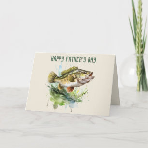Tarjeta De Agradecimiento Mejor Papá del Mundo Día del Padre Pescado 