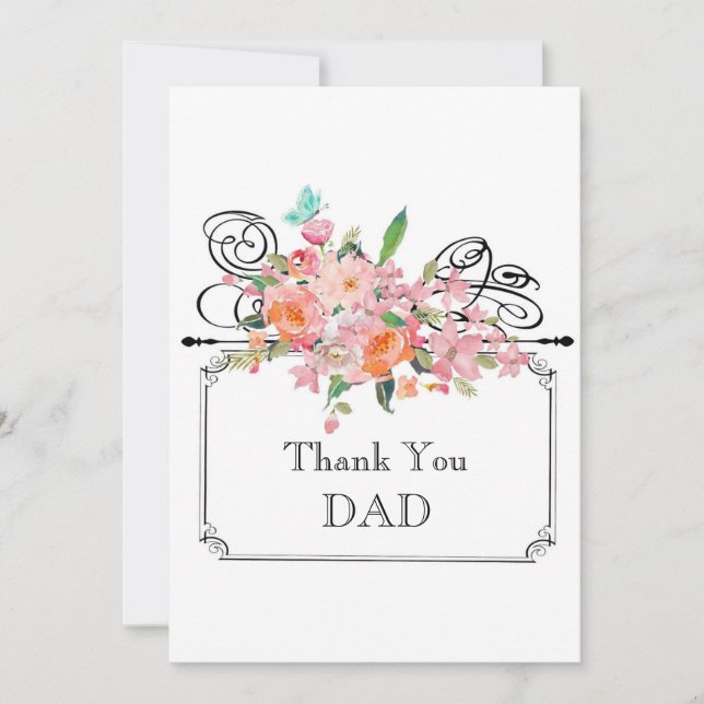 Tarjeta De Agradecimiento Mejor Papá Nunca (Anverso)