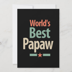 Tarjeta De Agradecimiento Mejor Papaw del Mundo   Regalo para Padre