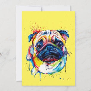 Tarjeta De Agradecimiento Mejor Perro Pug Lover