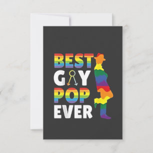 Tarjeta De Agradecimiento Mejor Pop Gay Que Nunca Orgullo LGBT Mes Abuelo Pa