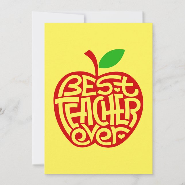 Tarjeta De Agradecimiento Mejor Profesor de la Historia (Anverso)