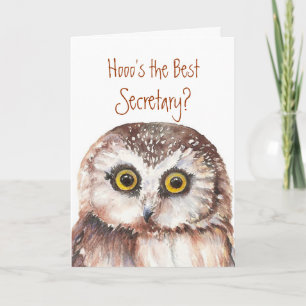 Tarjeta De Agradecimiento ¿Mejor secretaria divertida? Gracias humor sabio