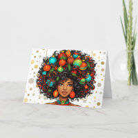Melanin Navidades Reina negra Melanin Mujer Navida