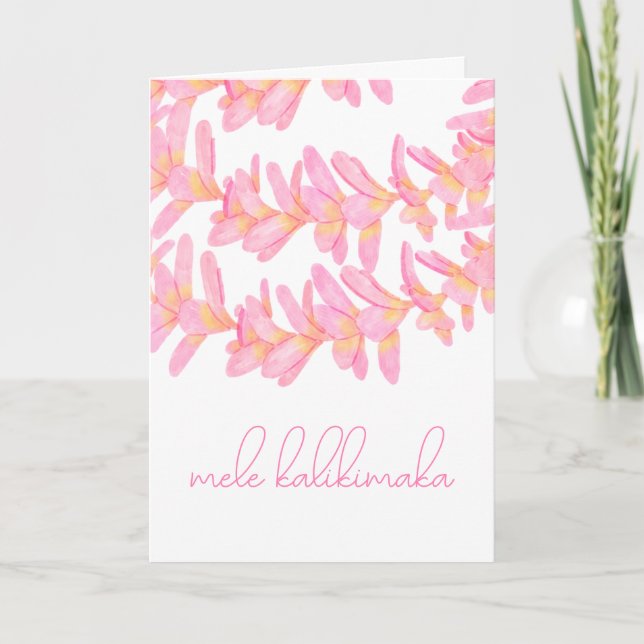 Tarjeta De Agradecimiento mele kalikimaka (Anverso)