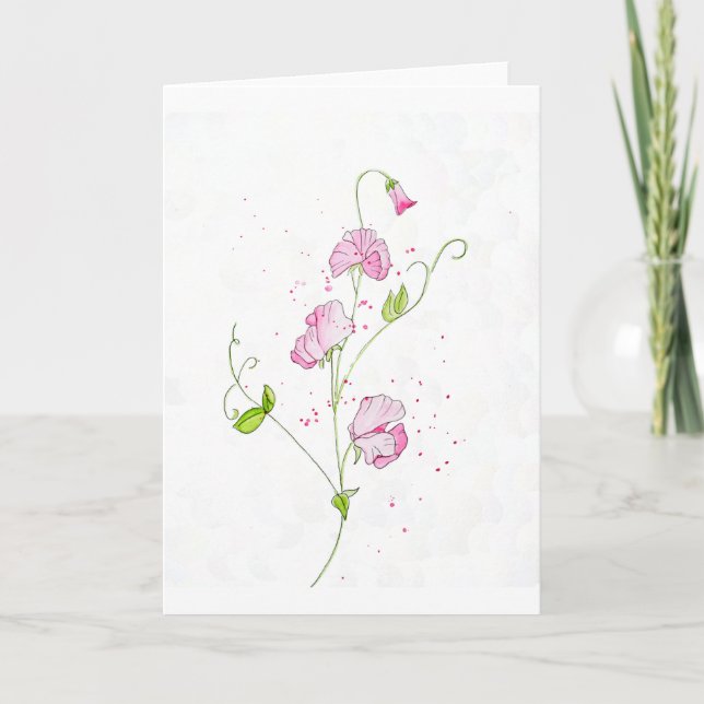 Tarjeta De Agradecimiento Melocotón dulce (Anverso)