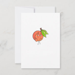 Tarjeta De Agradecimiento Melocotón, mejillas dulces, tema de frutas