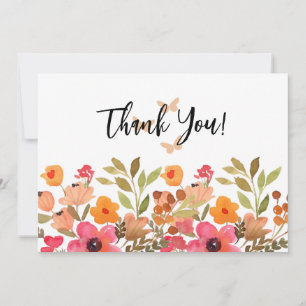Tarjeta De Agradecimiento Melocotones acuáticos y Jardín rosa