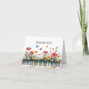 Tarjeta De Agradecimiento Melodías en flor