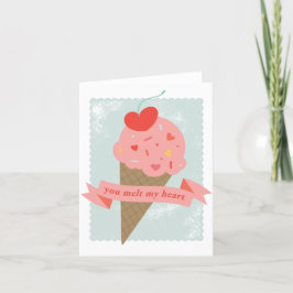 Tarjeta De Agradecimiento Melt My Heart Ice Cream Valentcard