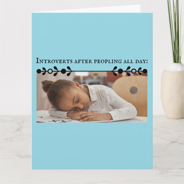 Tarjeta de agradecimiento Meme de Introvert (Anverso)