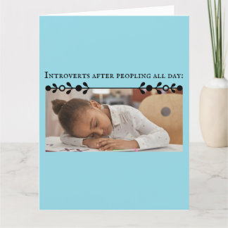 Tarjeta de agradecimiento Meme de Introvert