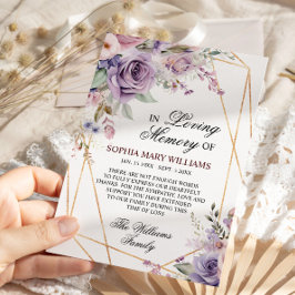 Tarjeta De Agradecimiento Memoria simpática de las flores rosadas moradas y 