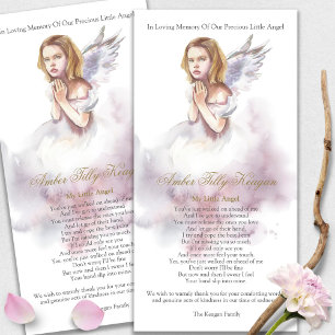 Tarjeta De Agradecimiento Memorial Angel Loss Funeral Gracias Cartas