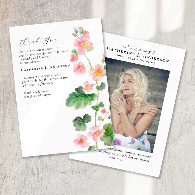 Tarjeta De Agradecimiento Memorial conmemorativo del funeral de la compasión (Subido por el creador)