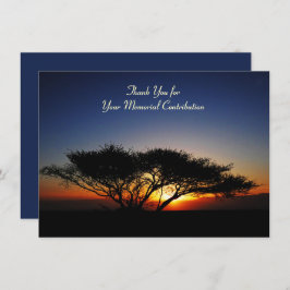 Tarjeta De Agradecimiento Memorial Contribution Lone Acacia Tree Gracias 