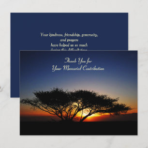 Tarjeta De Agradecimiento Memorial Contribution Lone Acacia Tree Gracias 