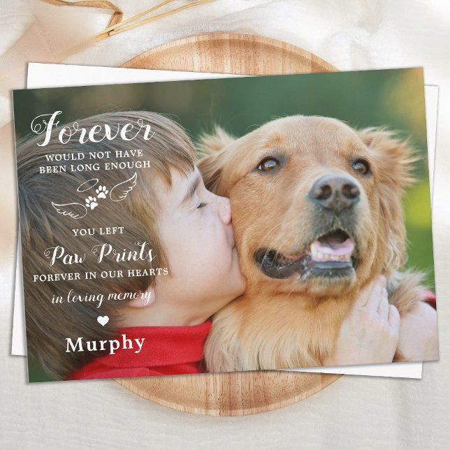 Tarjeta De Agradecimiento Memorial de los Mascotas de fotografía Personaliza (Subido por el creador)